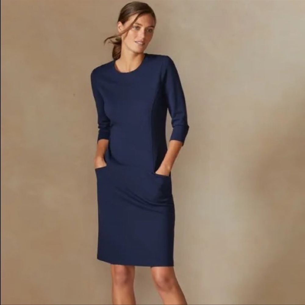 J. McLaughlin Catalyst Dress in winter navy